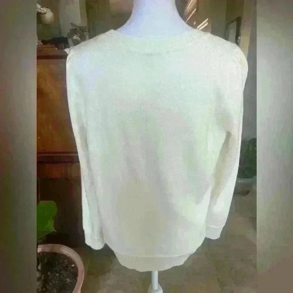 Talbots ladies crew neck sweater large NWOT. Long sleeve cream color. Super soft - Picture 7 of 11